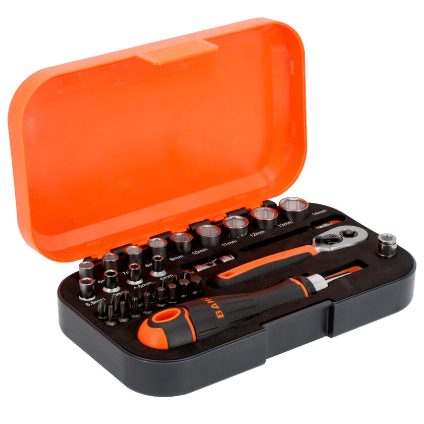 Sada hlavic 1/4" 34d 4-14mm
