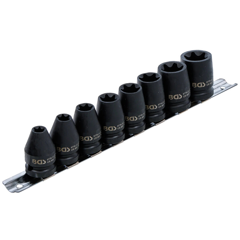 Sada nástrčných hlavic Torx 1/2" - 8 dílů