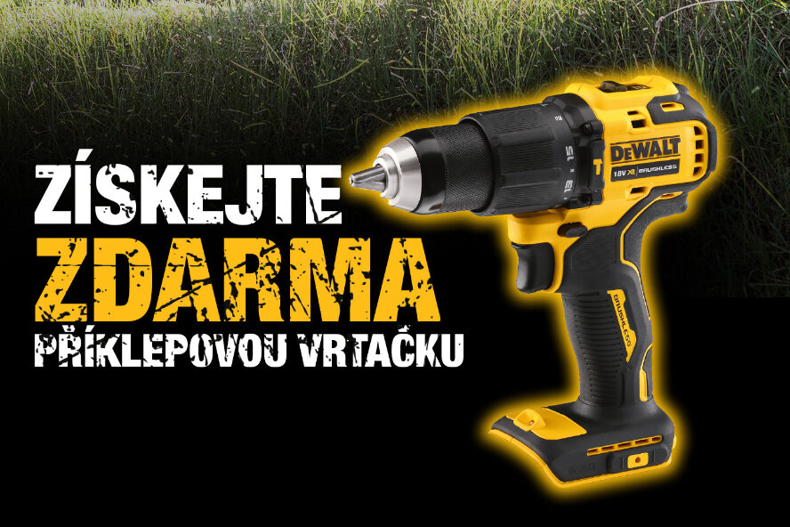 Získej příklepovou aku vrtačku Dewalt zdarma