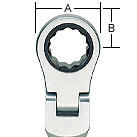 Klíč očkoplochý kloubový 14mm  - 3