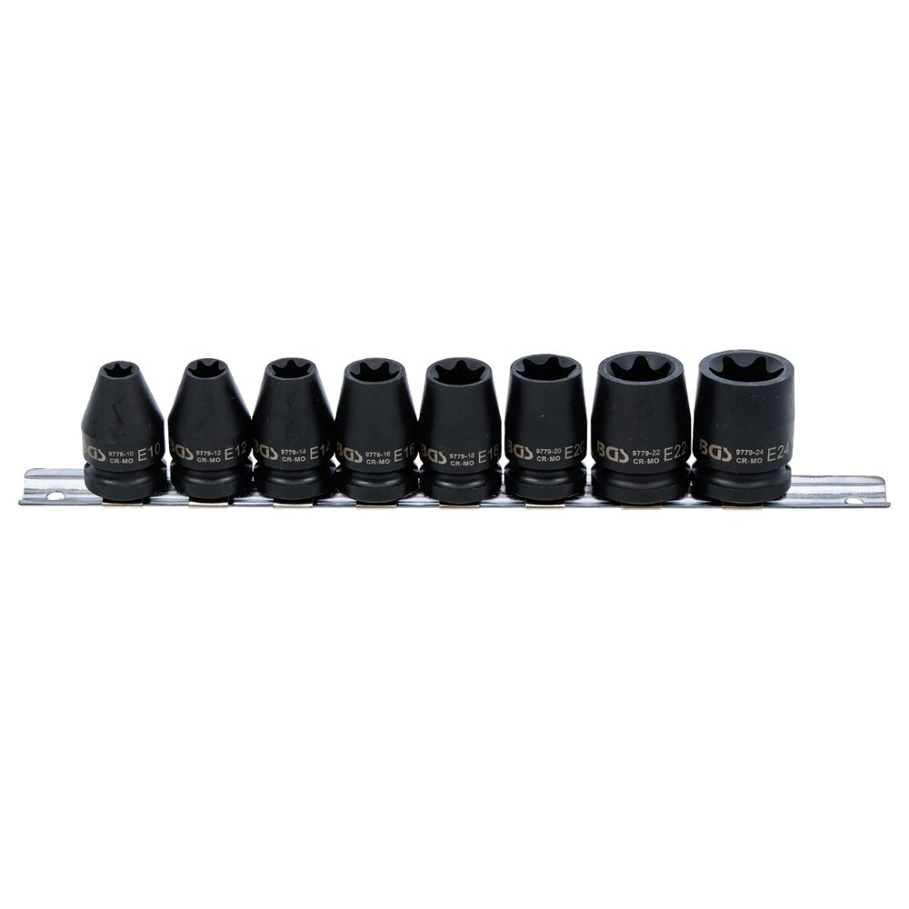 Sada nástrčných hlavic Torx 1/2" - 8 dílů