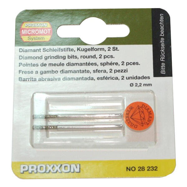 Fréza diamantová stopková koule 2,2mm 2ks