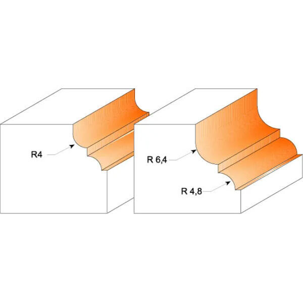 Fréza profilová s ložiskem R4 28,7x13mm s 8