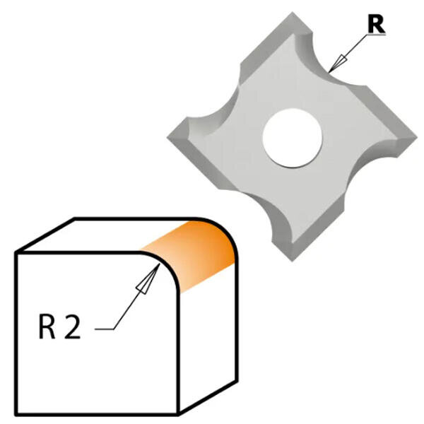 Fréza rádiusová žiletková R3 D27x3mm s8