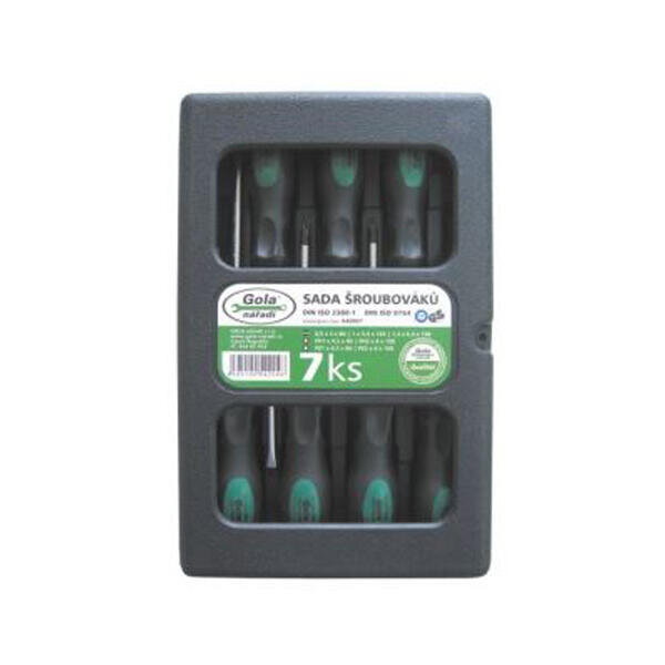 GOLA sada šroubováků PL+PH+PZ - 7 dílů