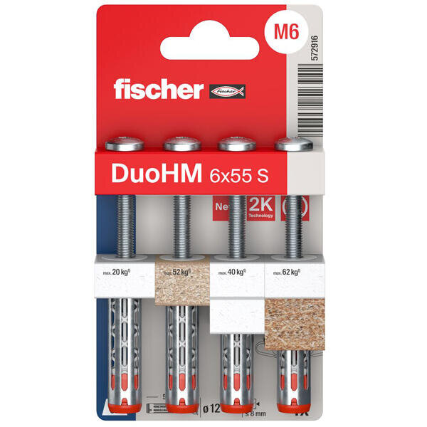 Hmoždinka DuoHM 6x55 S PH Tx 4ks