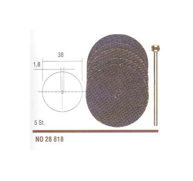 Kotouč řezný 38x0,8mm tkan. 5ks+trn