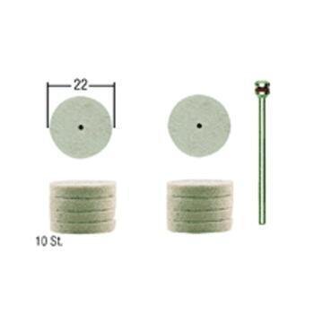 Kotouč leštící 22mm kruh plstěný 10ks