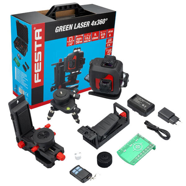Laser křížový zelený 4x360 Festa