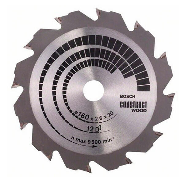 Pilový kotouč 160x20 z12x2,6mm Construct Wood