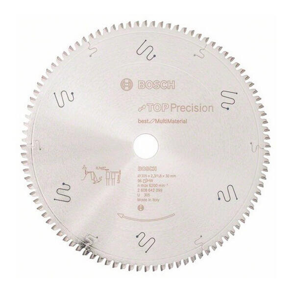 Pilový kotouč 305x30 z96 x2,3mm Top Precision Best for Multi