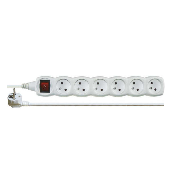 Prodlužovací kabel 5m 6x zásuvka vypínač