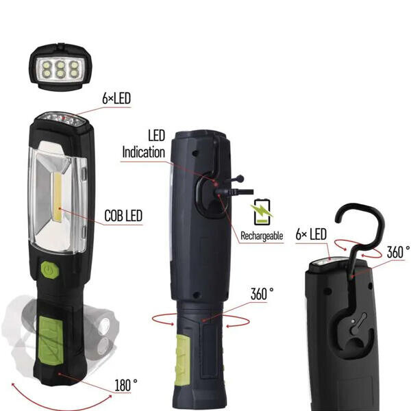 Svítilna nabíjecí EMOS 3W COB+6LED